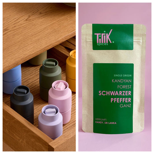 Schwarzer Pfeffer x CrushGrind® Billund Mühle